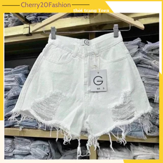 Quần đùi bò Quần short jean nữ rách Phong cách hàn quốc  Chery.new Store