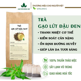 Trà gạo lứt đậu đen túi lọc (Thanh nhiệt, mát gan, cải thiện giấc ngủ, lợi sữa sau sinh) - Chợ Thảo Dược Việt