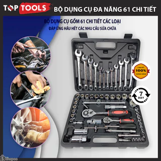 [LOẠI TỐT] Bộ dụng cụ mở bu lông ốc vít bộ dụng cụ sửa chữa ô tô xe máy bộ dụng cụ đa năng 61 chi tiết cầm tay cao cấp