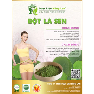 ✅[THƯỢNG HẠNG] 500g Bột lá sen sấy lạnh 100% nguyên chất - giúp giảm mỡ béo, ngủ ngon - Hàng Công ty loại 1