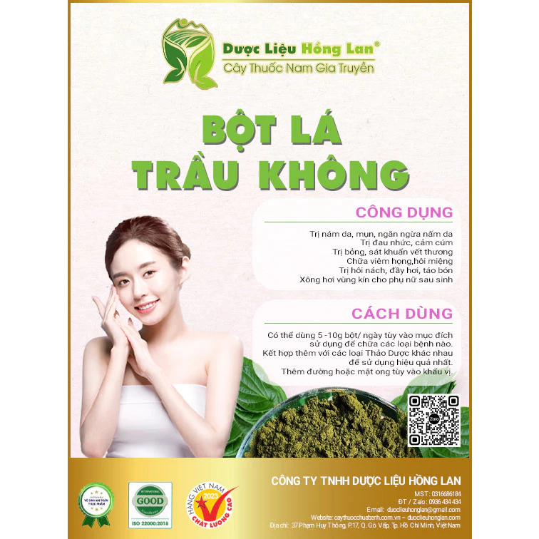 Bột Trầu không 500g Sấy Lạnh 100% Nguyên Chất - Hàng Công ty loại 1