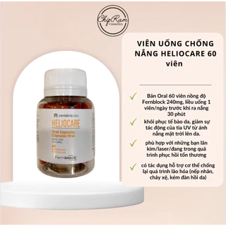 Viên uống chống nắng nội sinh Heliocare 60 viên chống lão hóa toàn thân