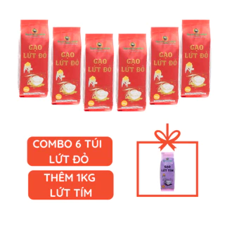 Combo 6 túi Gạo Lứt Đỏ Vinh Hiển 1kg tặng thêm 1 túi Lứt Tím 1kg - Ngọt Cơm, Dinh Dưỡng