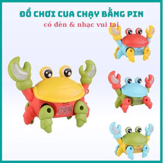 Đồ Chơi Cua Chạy Bằng Pin, Phát Sáng, Phát Nhạc Vui Nhộn Cho Bé