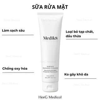 Sữa rửa mặt Medik8 chứa AHA BHA