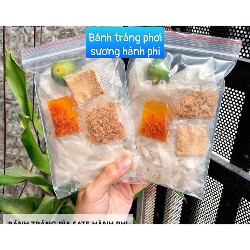 Bánh tráng rìa phơi sương sate siêu cay