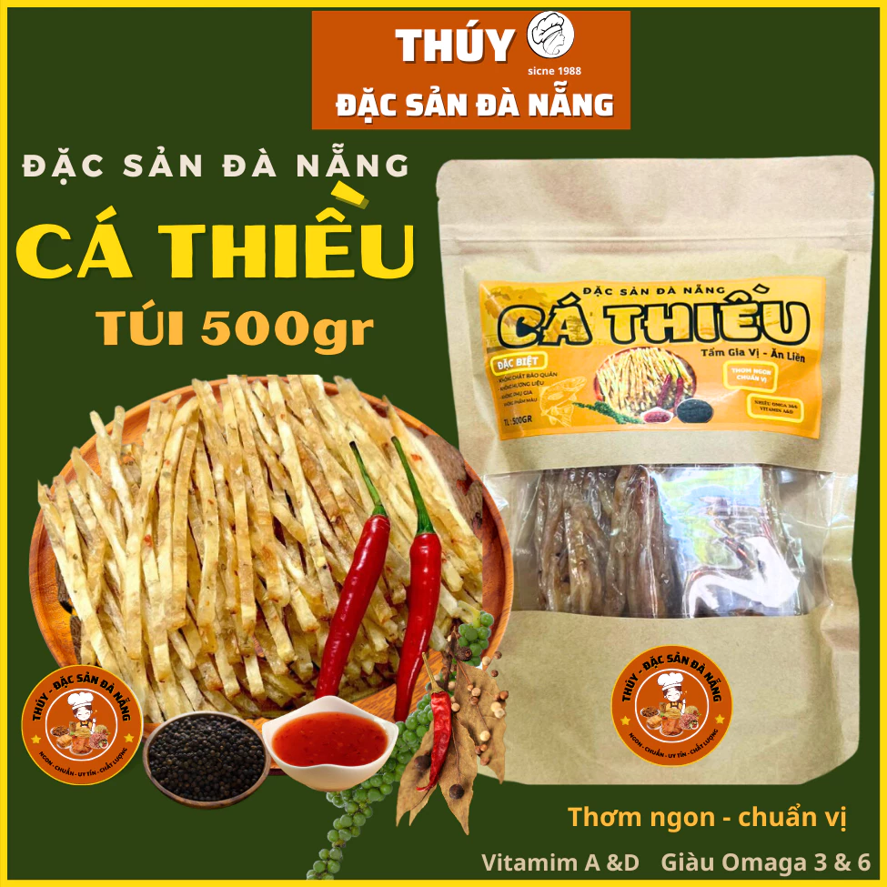 500GR Cá Thiều Que Đặc Sản Đà Nẵng Chính Gốc Thơm Ngon Chuẩn Vị  làm quà biếu tặng