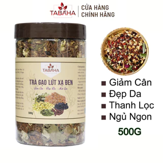 Trà Gạo Lứt Xạ Đen Tabaha 500g - An thần, giảm căng thẳng, giảm tích mỡ, đẹp da