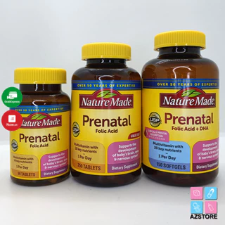 Vitamin bầu Prenatal + DHA 200mg Nature Made : Mỹ