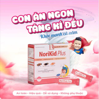 Siro Ăn Ngon Norikid Plus Nhật Bản 3 in 1 Cho Bé Biếng Ăn Táo Bón Kém Hấp Thu Mua 3 Tặng 1