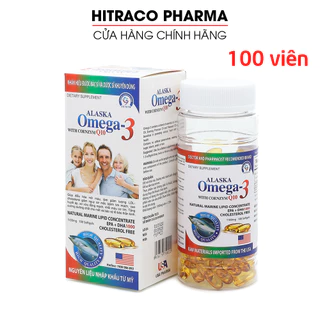 Viên dầu cá Alaska Omega 3 bổ não, sáng mắt, khỏe tim mạch - Hộp 100 viên [Alaska Omega 3 Đỏ]