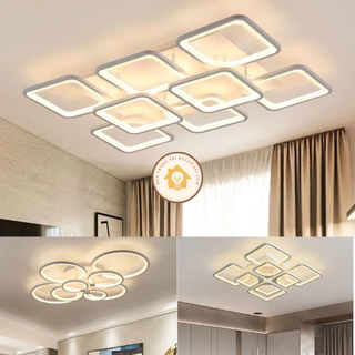 Đèn ốp trần 8 cánh đèn LED với 3 chế độ ánh sáng điều chỉnh thích hợp cho phòng khách hiện đại (Bảo hành 24 tháng)