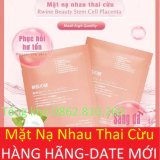 Mặt nạ nhau thai cừu cuống rốn tế bào gốc Nhật Bản Rwine Beauty dưỡng da, cung cấp độ ẩm, tái tạo collagen (1 MIẾNG)