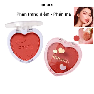 Phấn trang điểm má hồng hình trái tim Lameila - Phấn mắt dạng nén mềm nhẹ không thấm nước - hickies