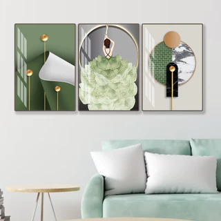 Tranh tráng gương - Bộ 3 tranh Lala decor phòng khách, phòng ngủ- Nhiều mẫu giá rẻ tặng đinh đa năng