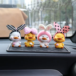 [New Arrivals] Vịt vàng B.Duck để taplo ô tô , Set Gấu hồng trang trí taplo xe hơi , bàn làm việc - Phụ kiện ô tô