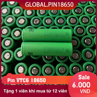Pin18650 VTC6 3000mAh - 3.7v xả 30A [ Tặng 1 viên ] / Tháo khối