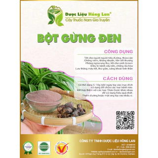 ✅ Bột thảo dược Củ Gừng đen (Củ Ngải đen) loại 1 nguyên chất (không pha chộn tạp chất, đã sao thơm, không chất bảo quản)