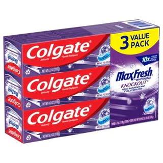 [BILL MỸ ĐI AIR]_ Kem đánh răng Colgate MaxFresh whitening gel toothpaste knockout 6.3Oz 178g