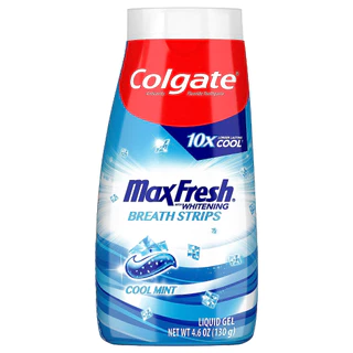 [BILL MỸ ĐI AIR]_	Kem đánh răng Colgate Max Fresh whitening breath strips liquid toothpaste 130g 4.6Oz