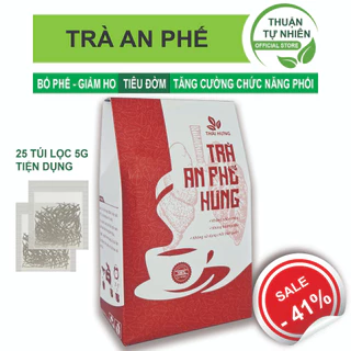 TRÀ AN PHẾ HƯNG (Hộp đứng 25 túi lọc x 5g) bổ phế, tăng cường chức năng phổi, gan, bồi bổ cơ thể