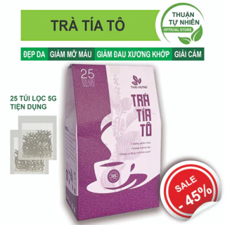 TRÀ TÍA TÔ (Hộp đứng 25 túi lọc x 5g) giúp tăng sức đề kháng, giải cảm, thanh lọc cơ thể