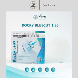 Tròng kính Siêu mỏng Chống ánh sáng xanh Chống UV Rocky 1.56 1.61 1.67 Bluecut SHMC ASP chính hãng