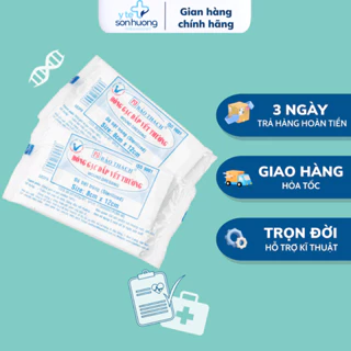 Bông gạc đắp vết thương Bảo Thạch tiệt trùng từng miếng (bịch 10 miếng)