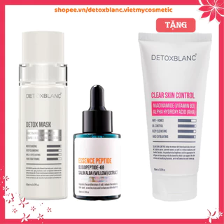 [Khuyến mại]Combo thải độc xóa mờ nám tàn nhang dưỡng trắng da Detoxblanc tặng sữa rửa mặt sinh học 150ml