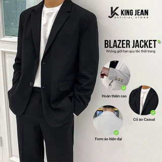 Áo khoác Blazer Nam Form rộng dài tay unisex basic chất Hàn cao cấp KJ-Vua Quần Jeans