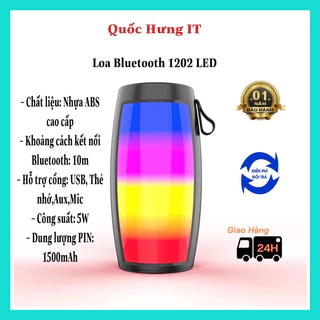 Loa Bluetooth 1202 (5W) Led nháy theo nhạc