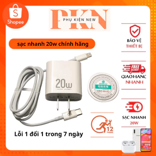 Bộ SẠC NHANH 20w. sạc nhanh chính hãng đủ bộ [ Bảo hành 12 Tháng]