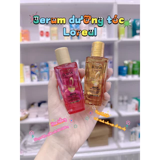 (hàng quà tặng, chai nhựa ) Tinh dầu dưỡng tóc , Serum dưỡng tóc bóng mượt Loreal chai 30ml