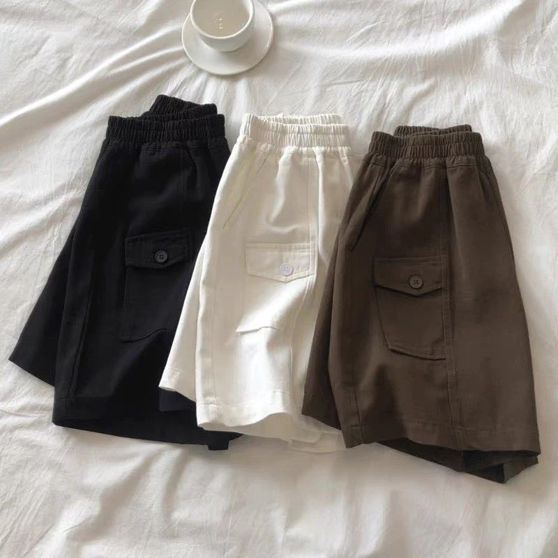 Quần Shorts Nữ Kaki Cạp Chun 3 Màu Có Bigsize 40-70kg