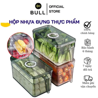 Hộp đựng thực phẩm tủ lạnh, hộp nhựa dung tích 5L đựng đồ ăn, hộp đựng có nắp tách nước, có tay cầm tiện lợi