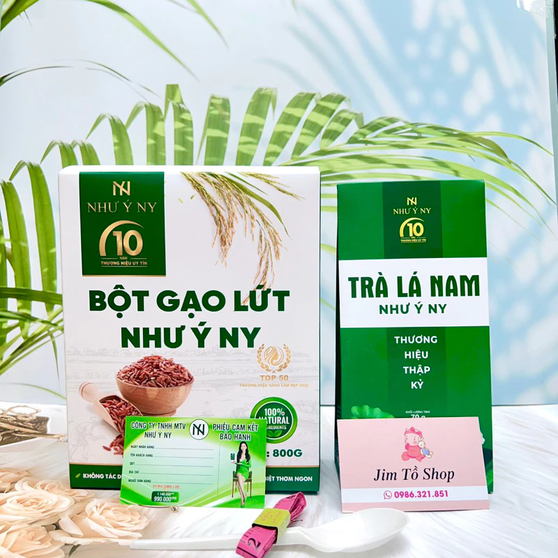 Combo bột gạo lứt Như Ý và Trà lá nam Như Ý Ny