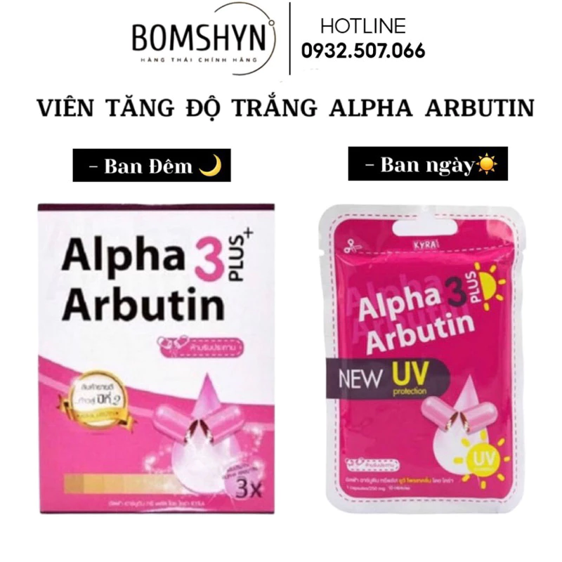 Viên Kích trắng Alpha Arbutin dưỡng thể chính hãng thái lan