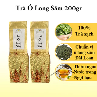 Trà Ô Long Sâm Đài Loan 200gram - Trà Ô Long Hương Sâm Thơm Ngon, Ngọt Hậu