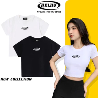 Áo croptop ôm body RELUV chất thun borip cotton form basic - Croptop nữ ôm body basic 2 Size - RELUV.STUDIO