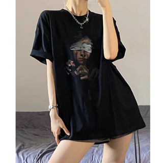 FOCUS local brand áo phông nữ fashion áo rộng thời trang unisex áo đen ulzzang 100%cotton