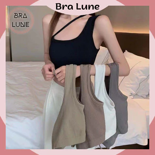 Áo croptop nữ cotton mút mỏng BRALUNE, áo ngực nữ thể thao cá tính mã 616