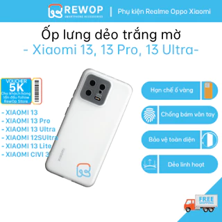 Ốp Lưng trắng mờ nhám Xiaomi 14, Xiaomi 14 Pro, Xiaomi 13, Xiaomi 13 Ultra - Bảo vệ camera, chống bám vân tay, trơn tuột