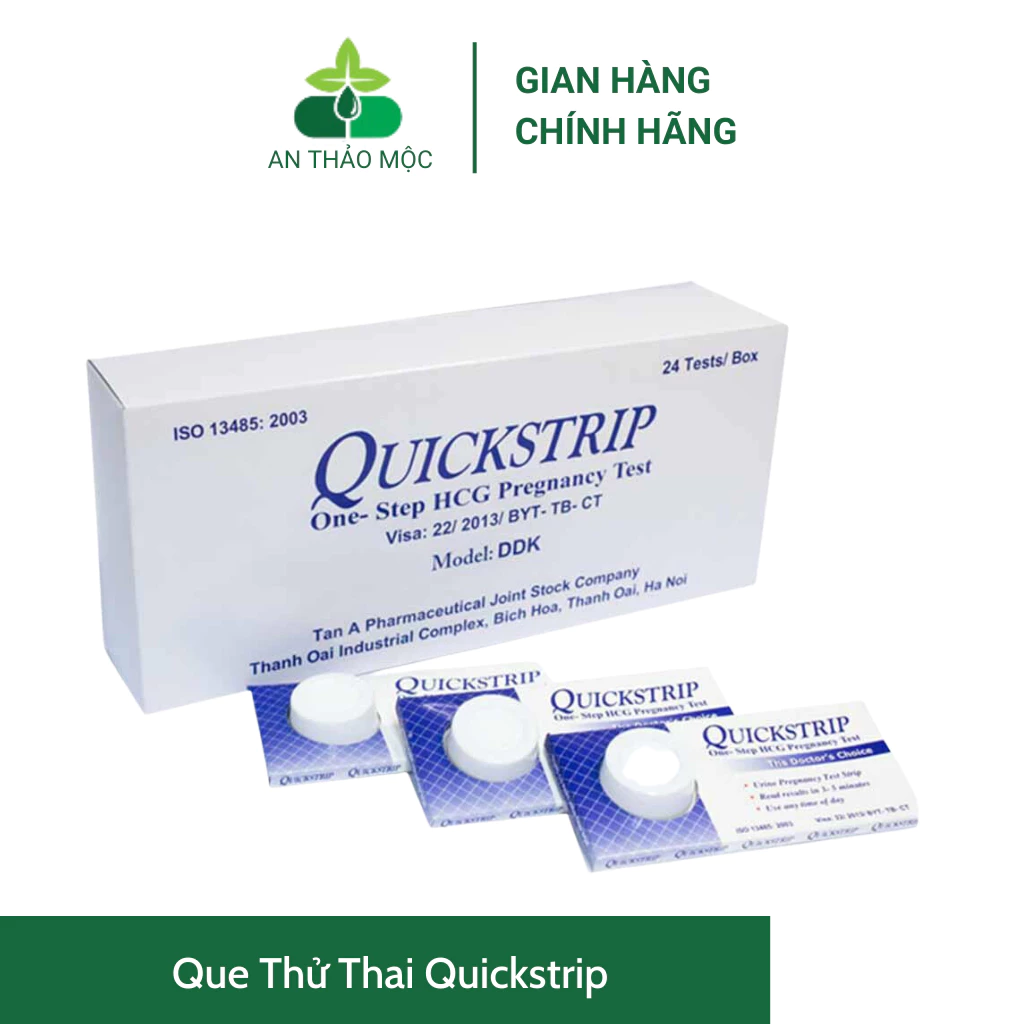 Que Thử Thai Quickstrip.Giúp Phát Hiện Thai Sớm.Que Test Thử Thai 2 Vạch Chính Xác