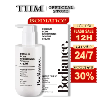 Kem Dưỡng Trắng Da Toàn Thân Bodiance Premium Body Brightening Tone Up Cream 300ml - Nâng Tone, Làm Dịu, Ngừa Nếp Nhăn (