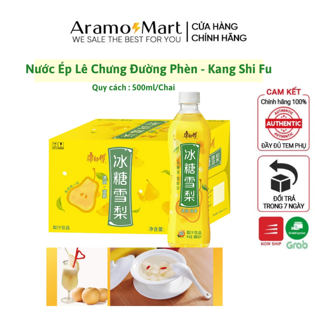 Combo Nước Ép Lê Đường Phèn Khang Sư Phụ 500ml 15 Chai/Thùng