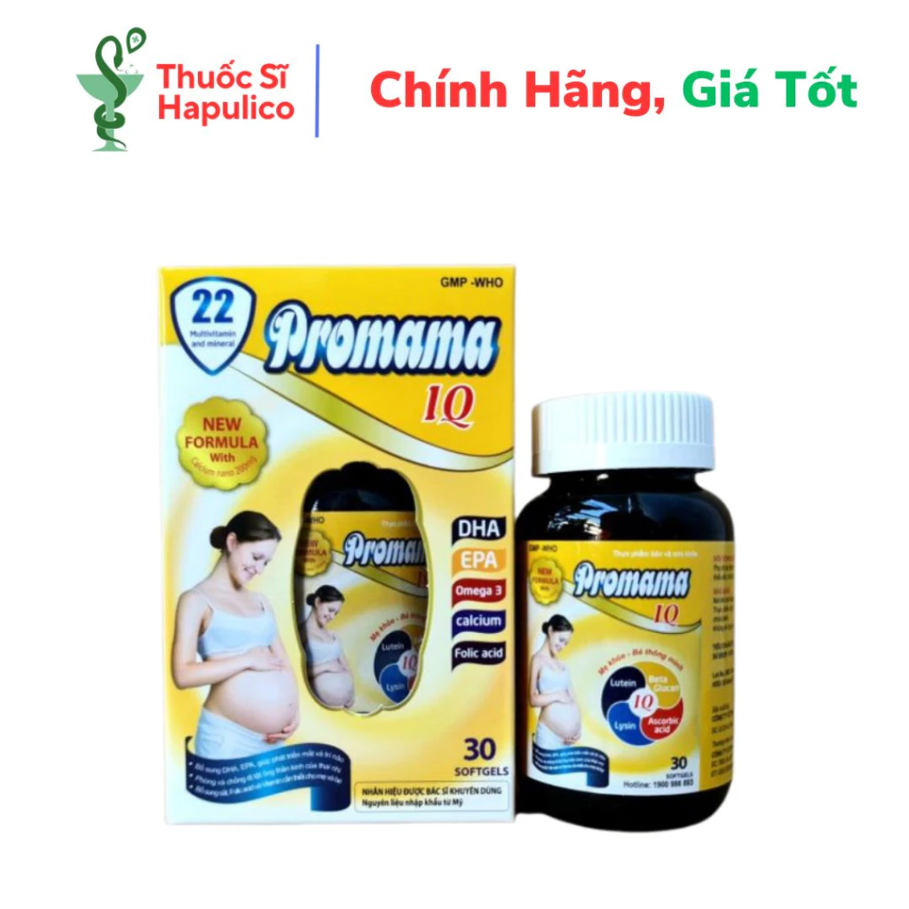 Promama IQ bổ sung vitamin cho mẹ bầu - Hộp 30 viên