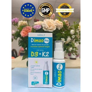 DIMAO PRO D3K2 dạng xịt, hỗ trợ tăng chiều cao Valens Dimao Pro Spray Date 2025