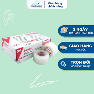 Băng keo trong y tế 3M Transpore 1527 Không thấm nước