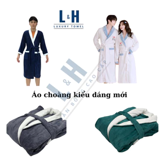 Áo choàng tắm L&H, áo choàng ngủ, khách sạn, spa, kiểu dáng mới, chất Microfiber