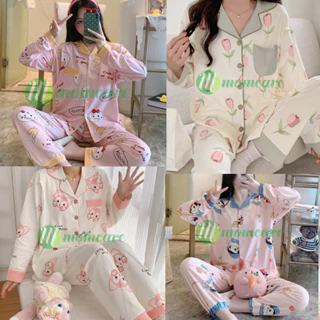 Pijama bầu sau sinh cho con bú ti - Đồ bộ ngủ Pizama đẹp mặc nhà TAO  - Quần áo thời trang dài tay cho mẹ giá rẻ Bigsize